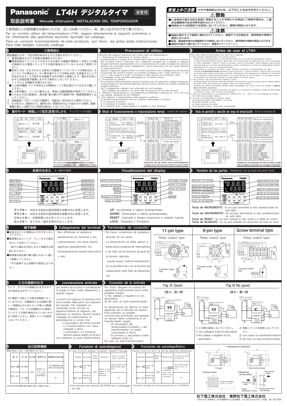 Panasonic LT4H24SJ User guide