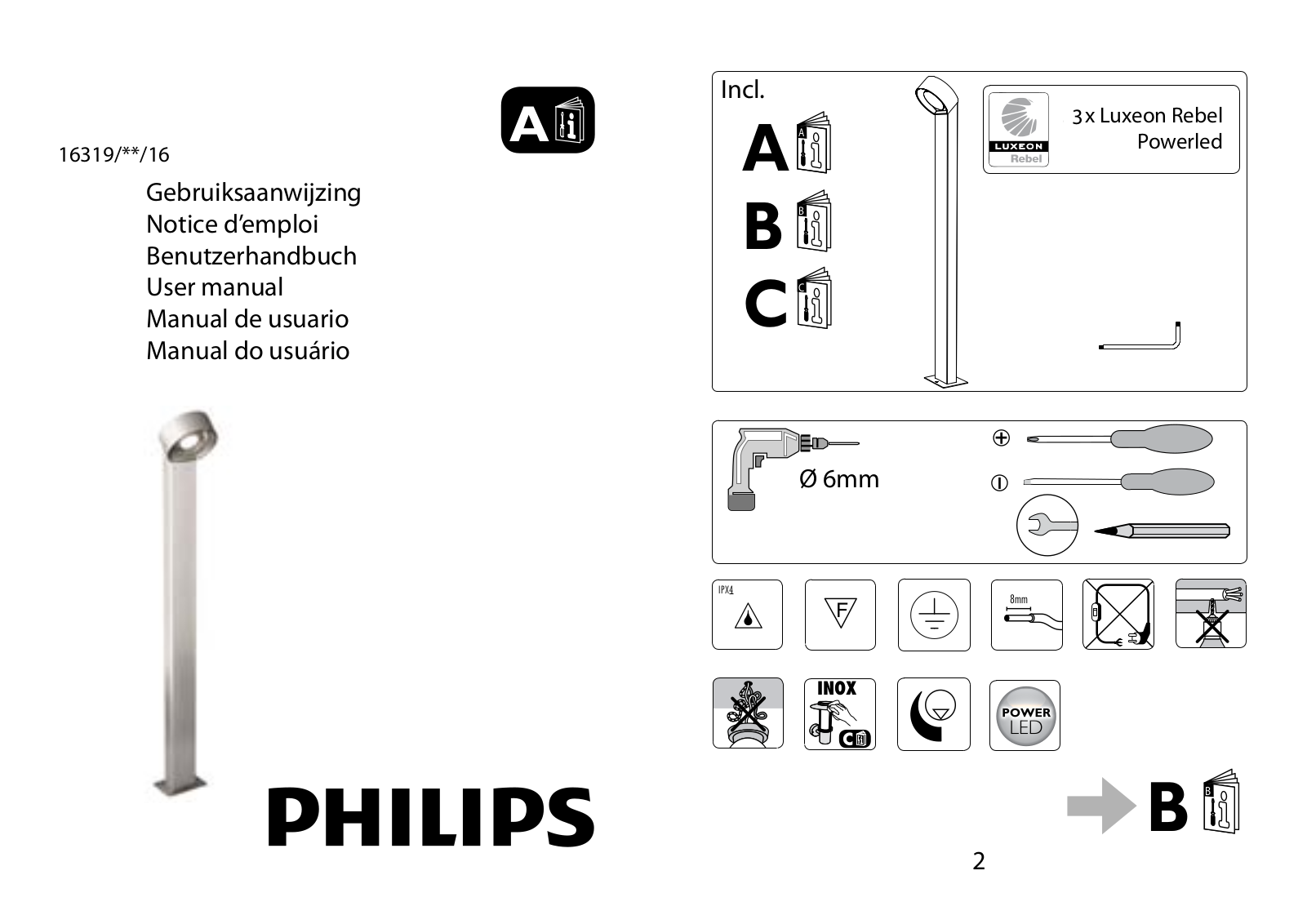 Philips 16319-47-16 Instruction Manual