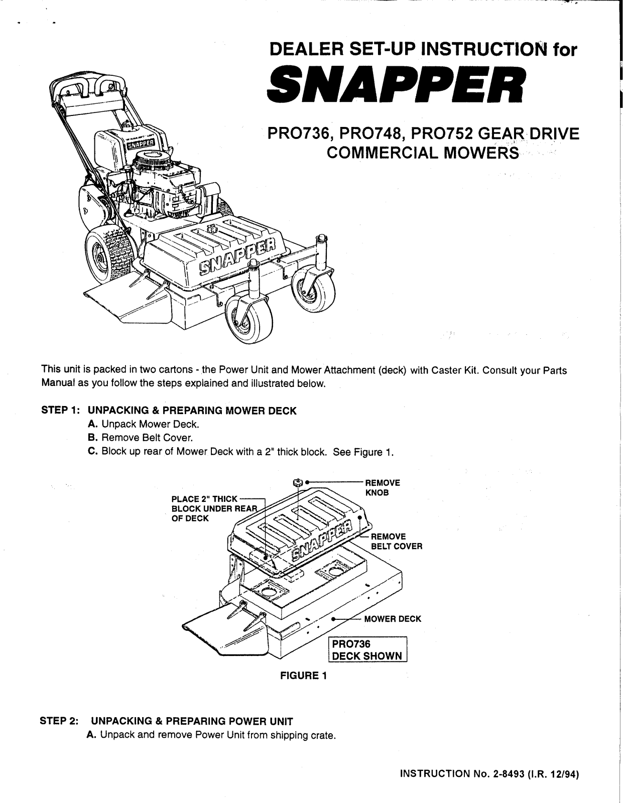 Snapper PRO752, PRO736 User Manual