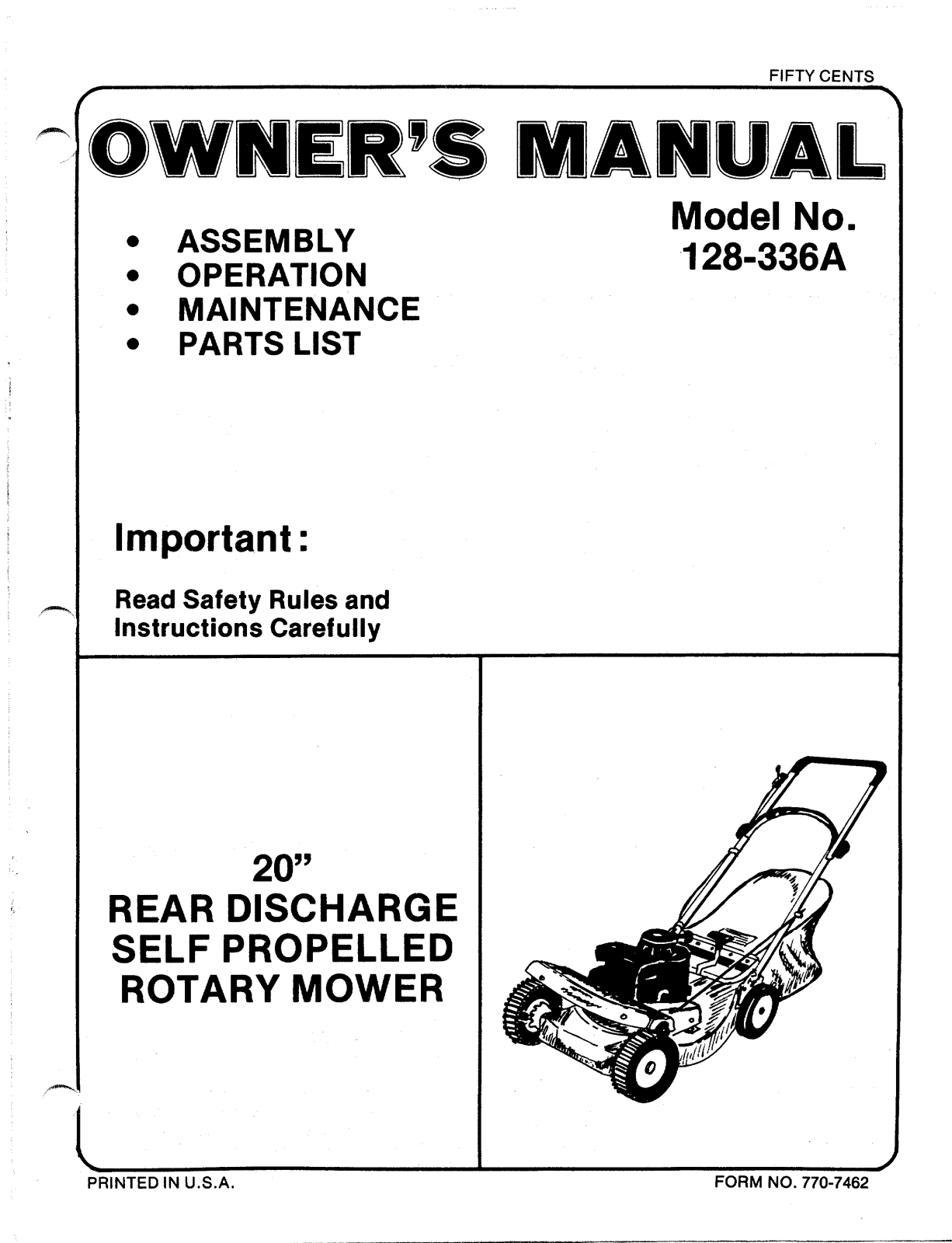 MTD 128-336A User Manual