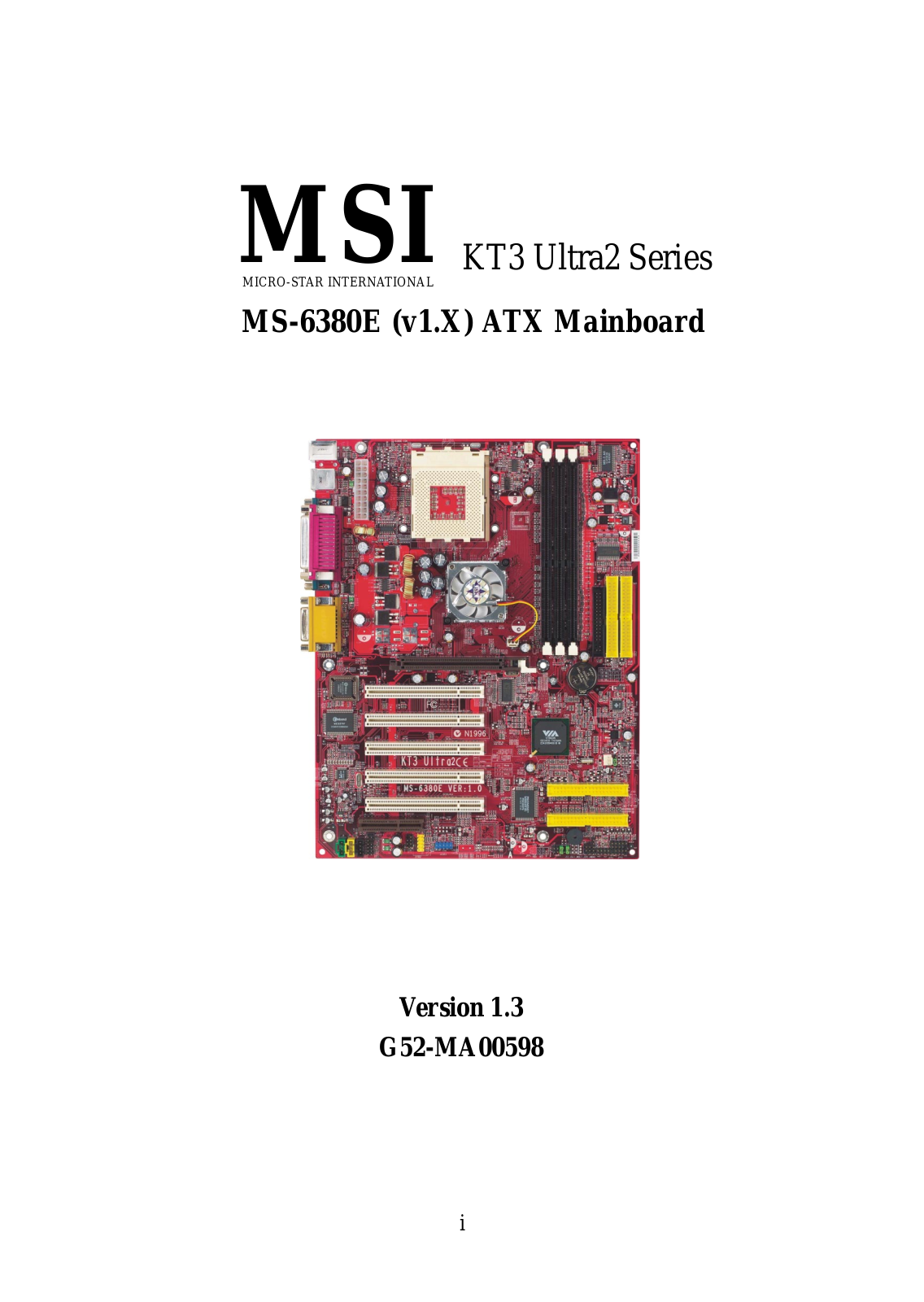 MSI KT3 Ultra2 User Manual