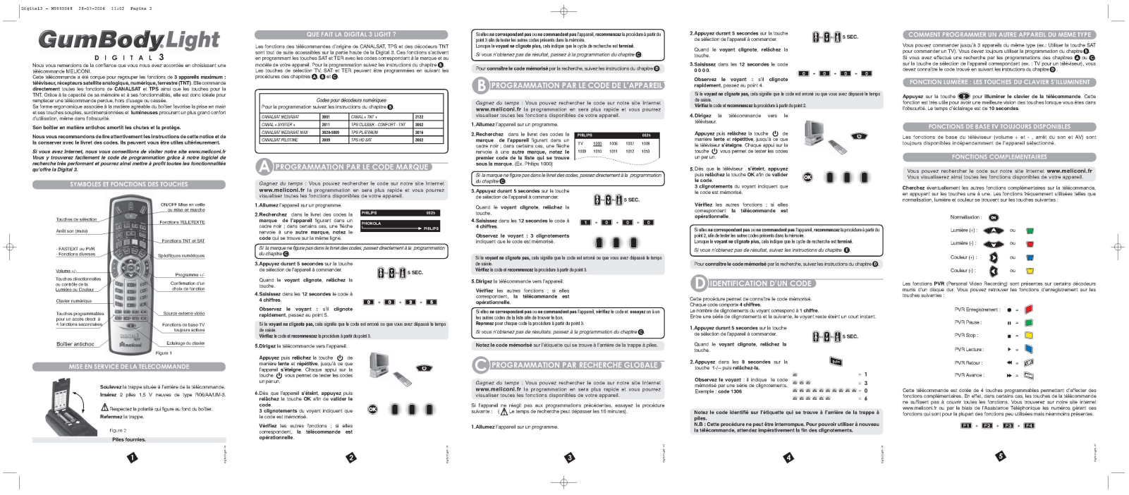 MELICONI GumBody Digital 3 User Manual