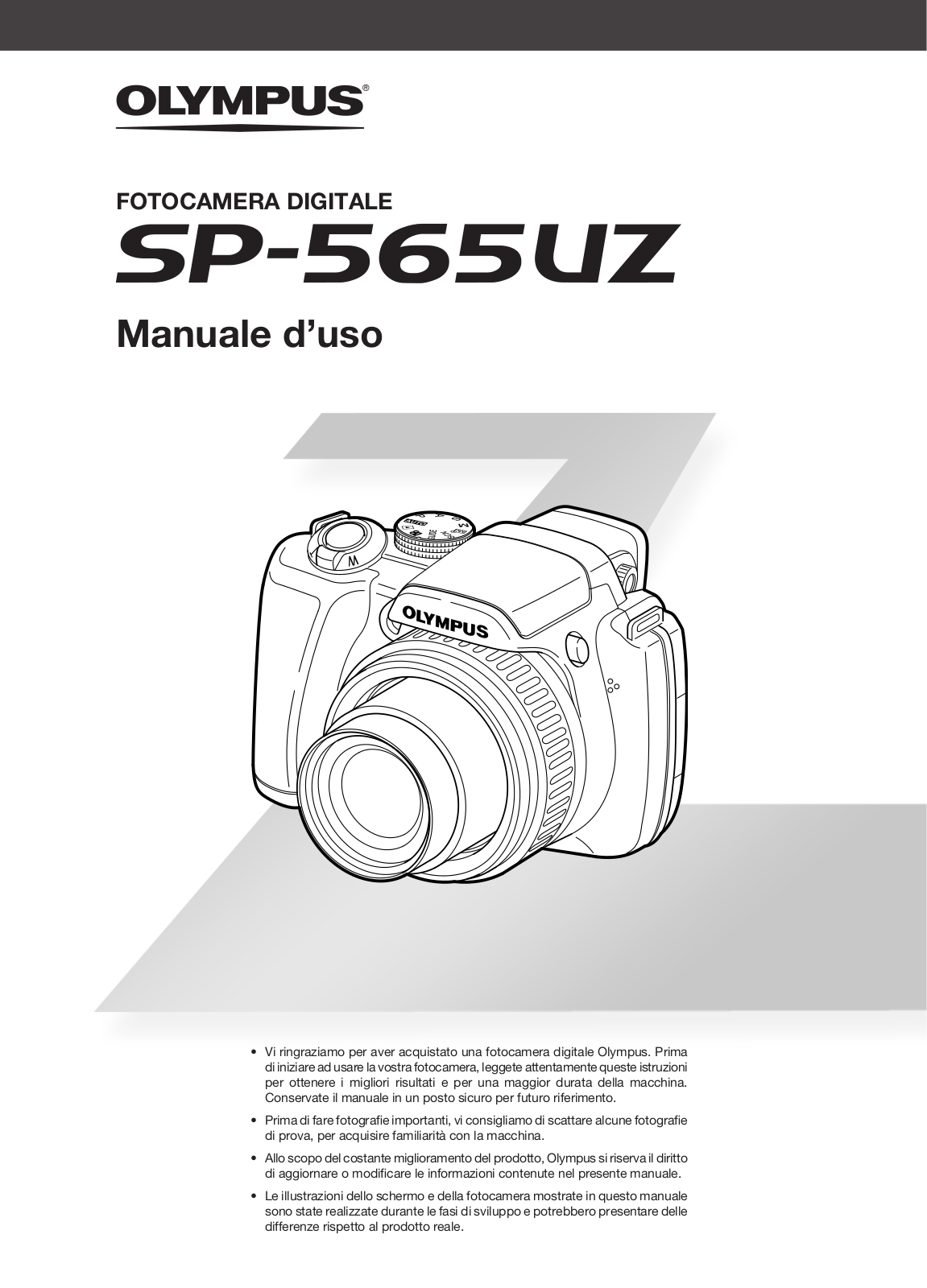 OLYMPUS SP-565 UZ User Manual