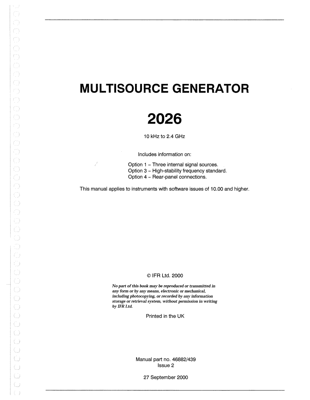 IFR 2026 User Manual