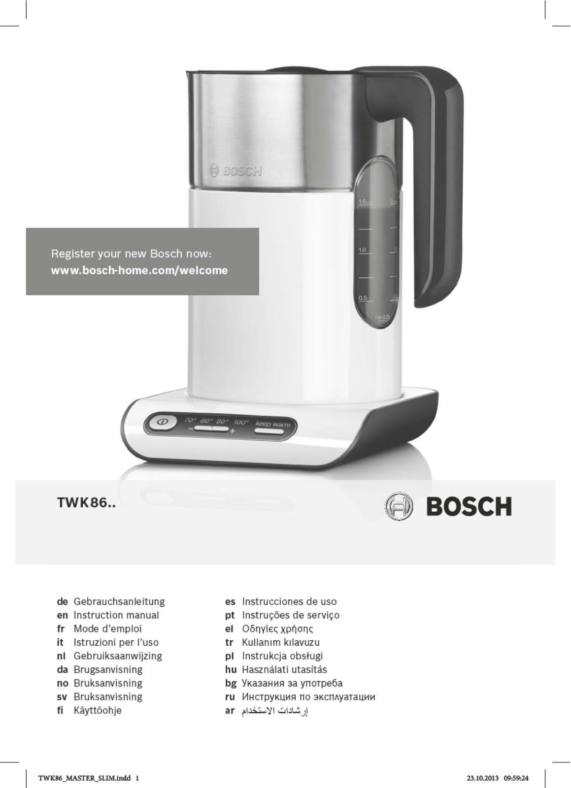 Bosch TWK86 User Manual