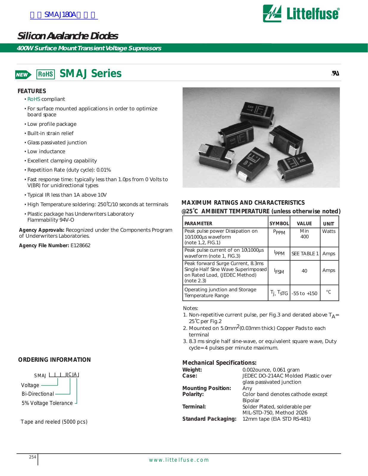 LITTELFUSE SMAJ User Manual