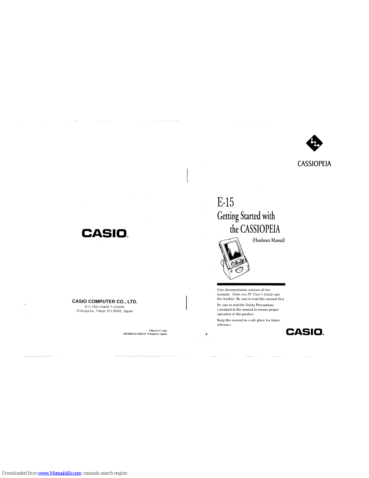 Casio CASSIOPEIA E-15 Getting Started Manual