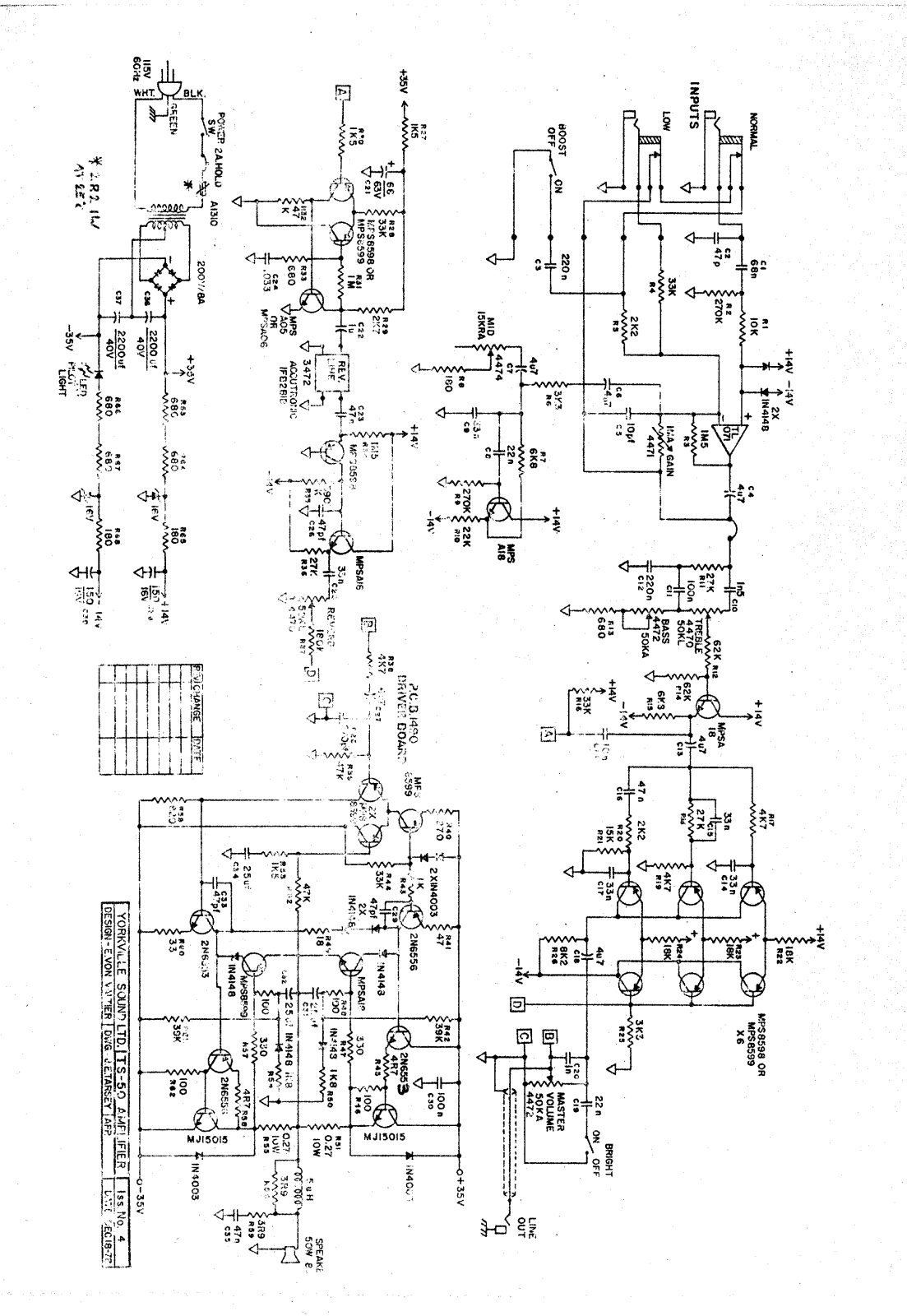 Traynor ts50 schematic