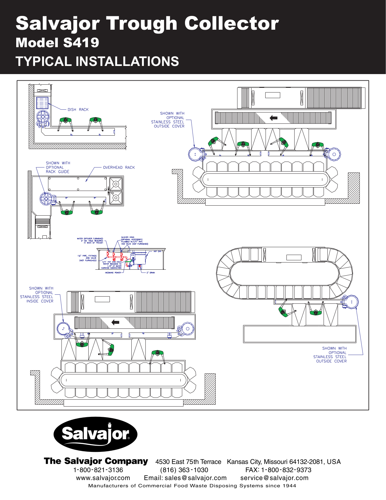 Salvajor Dispensers S419 Installation Manual