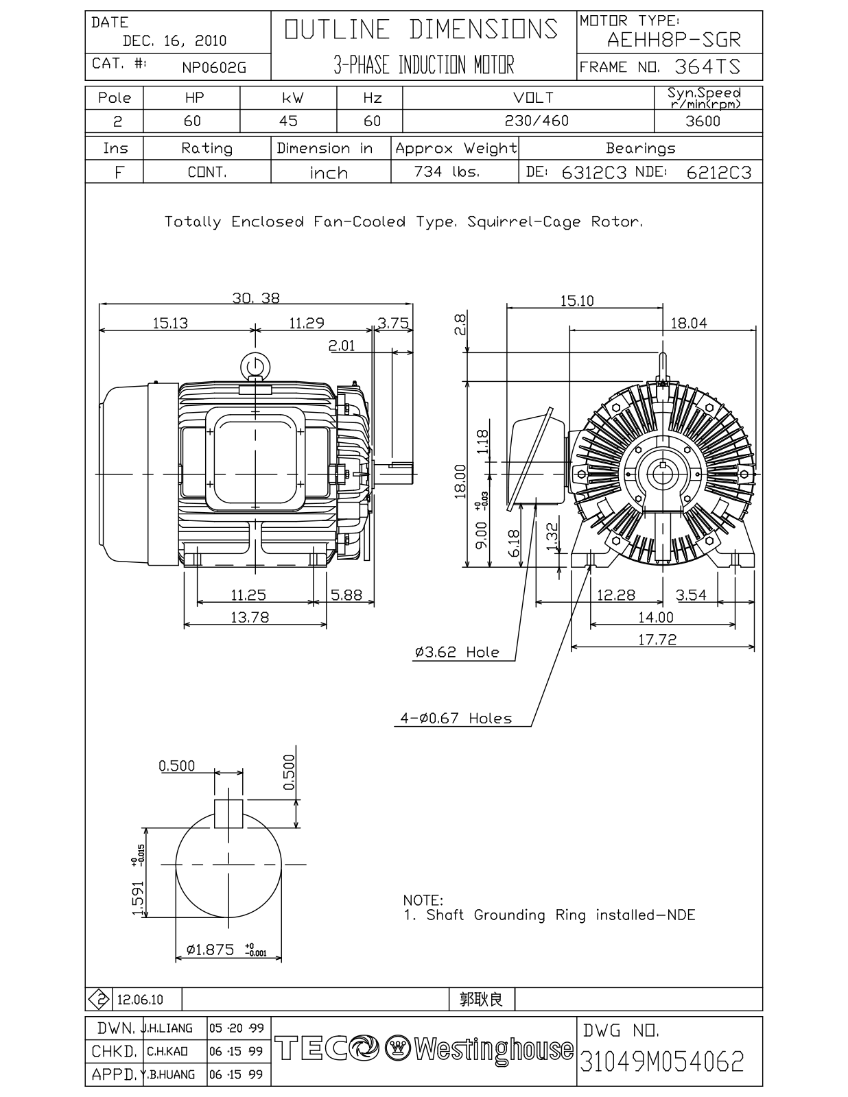 Teco NP0602G Reference Drawing