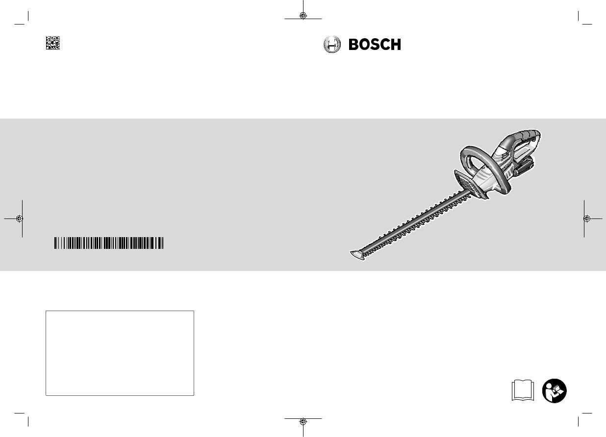Bosch AHS 48-20 LI, AHS 50-20 LI, AHS 53-20 LI, AHS 55-20 LI, UniversalHedgeCut 18-500 User Manual
