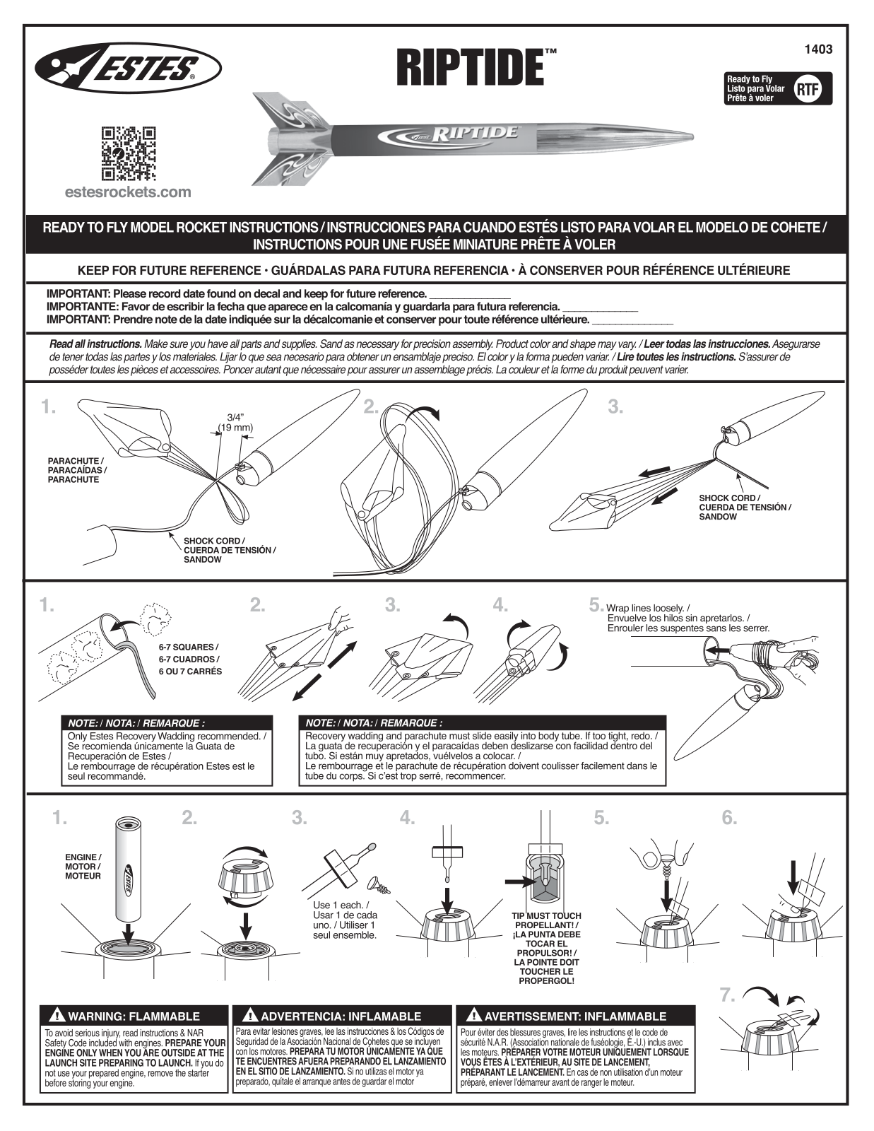 Estes Riptide, 1403 User guide - ManualMachine.com