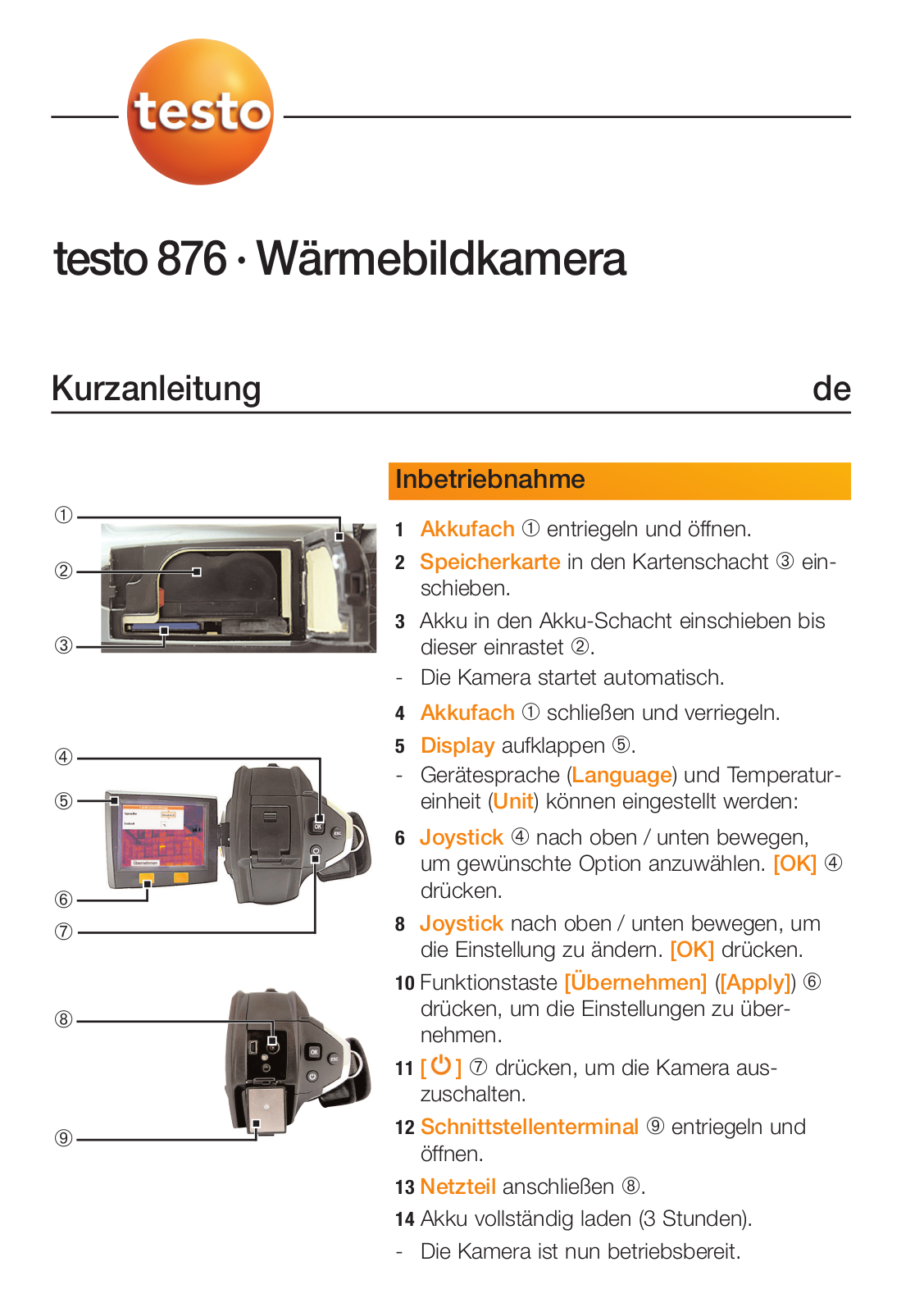 testo 876 User guide