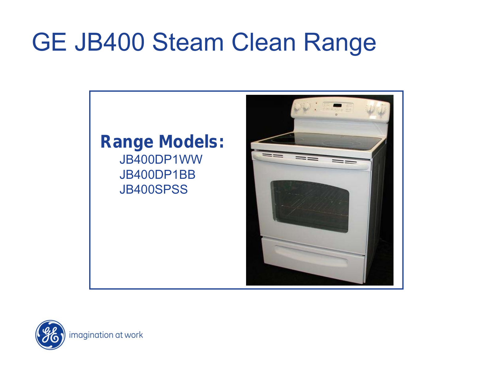 Hotpoint JB400DP1BB, JB400DP1WW, JB400SPSS User Manual