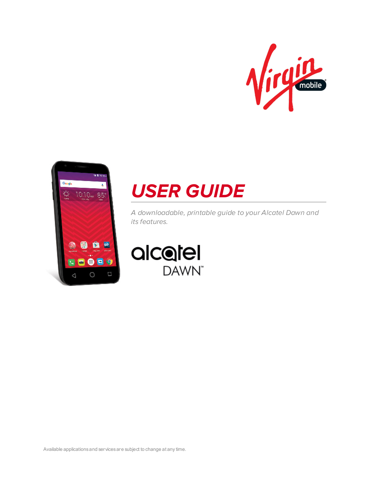 Alcatel Dawn User Guide