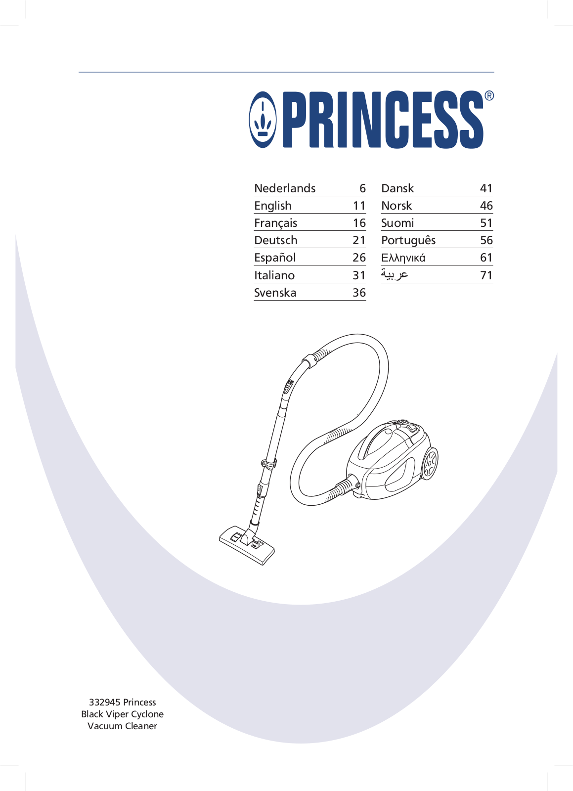 Princess 332945 Black Viper Cyclone User Manual