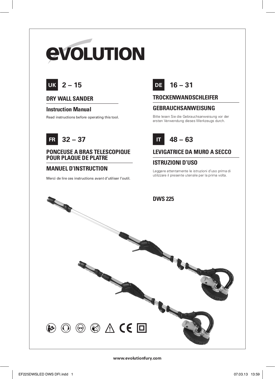 Evolution DWS 225 User Manual