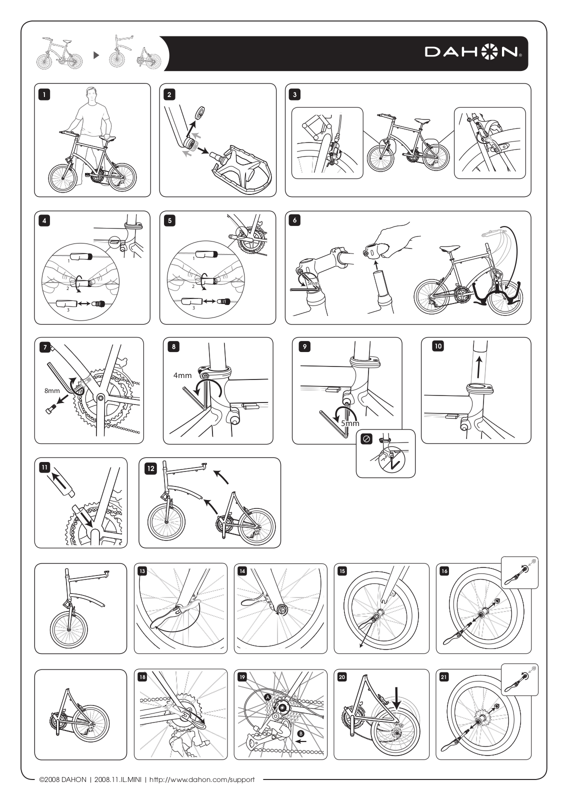 Dahon PAQ MINI 2009 Instructions Manual