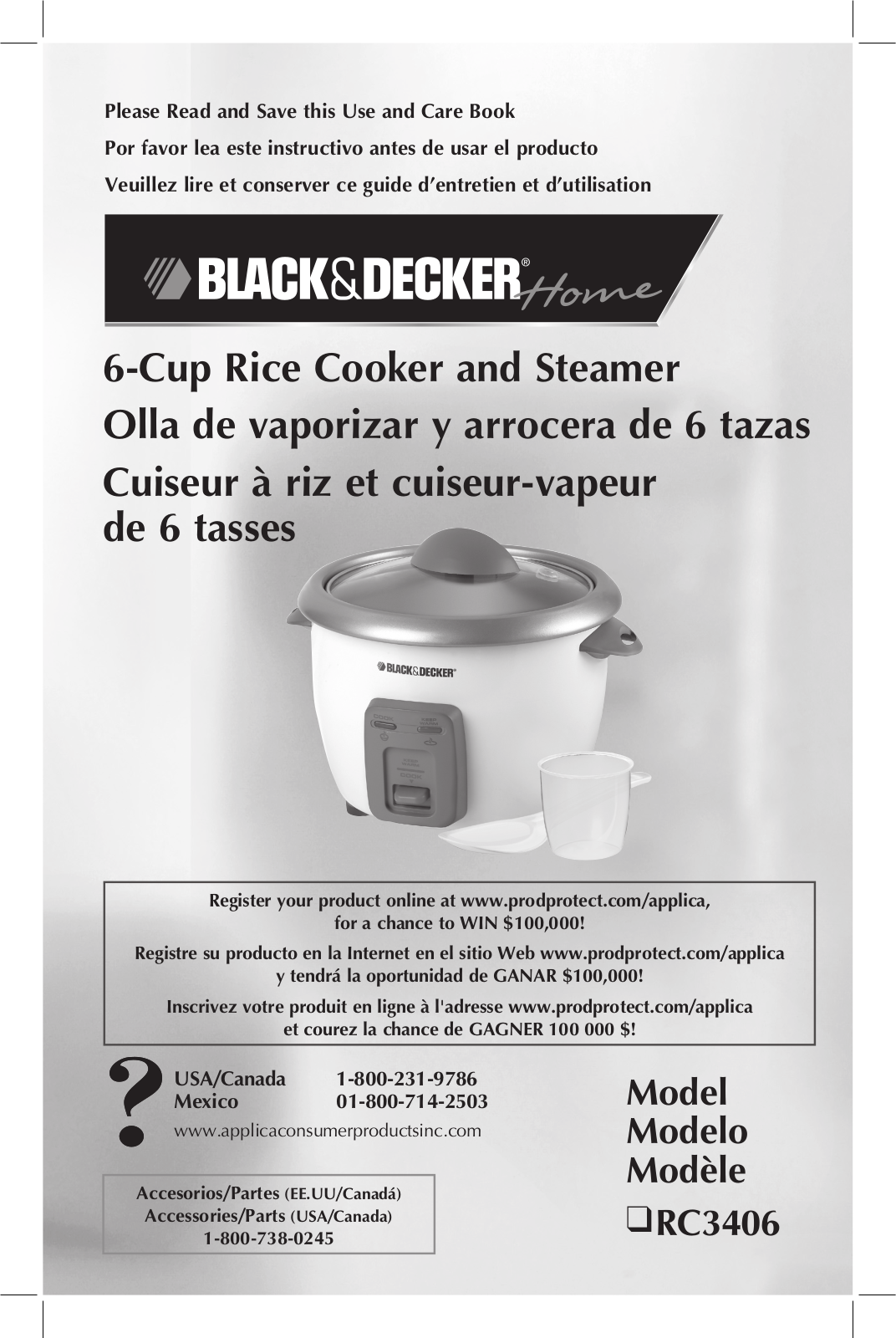 Black & Decker RC3406 User Manual