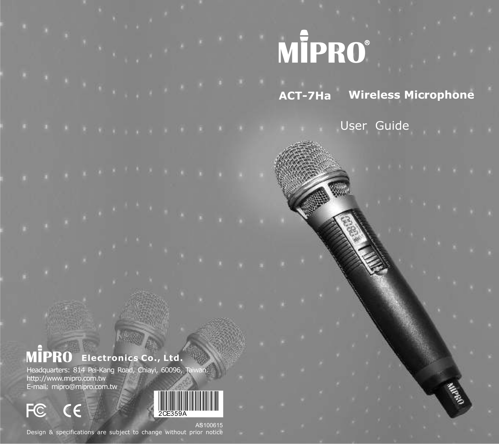 Mipro Electronics Co ACT7HA Users manual