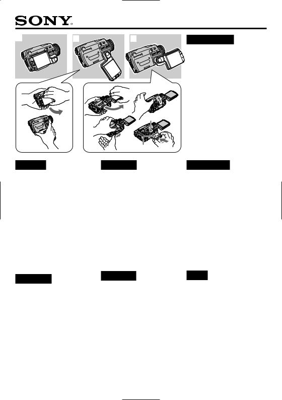 Sony DCR-IP45, DCR-IP45E, DCR-IP55, DCR-IP55E User notes