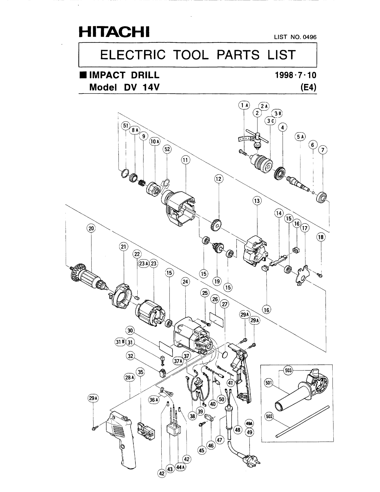 Hitachi DV14V User Manual