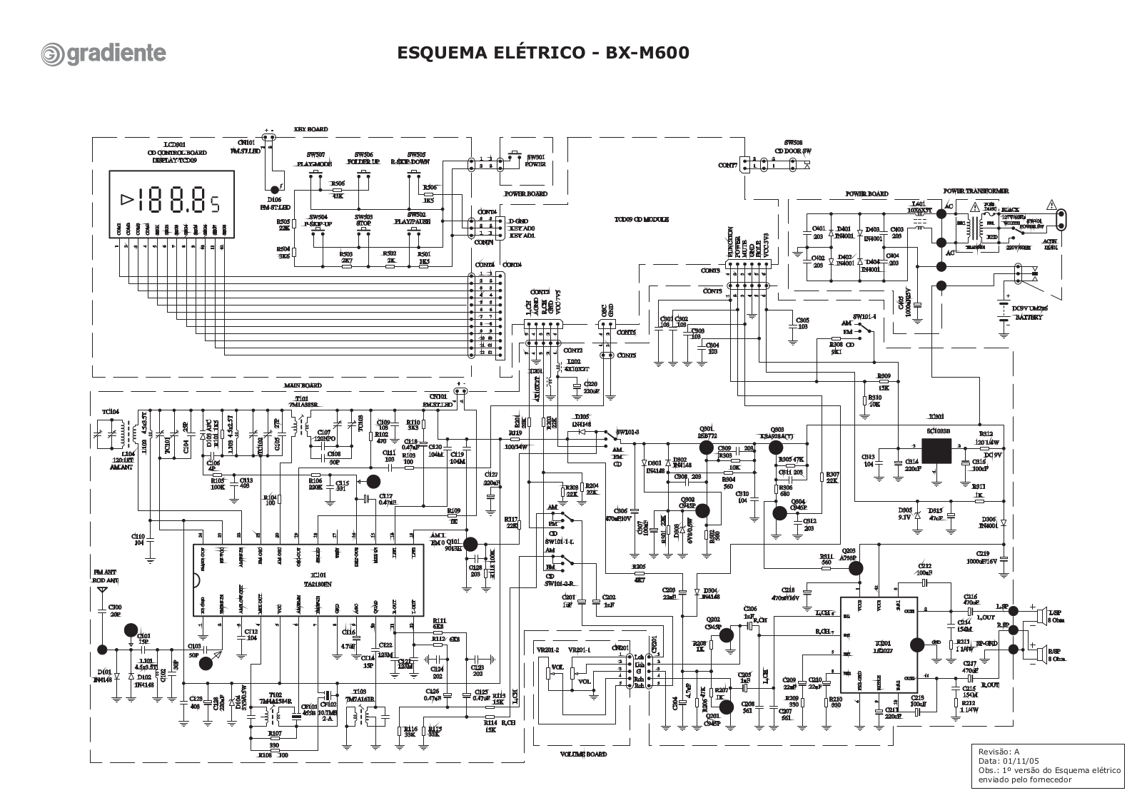 Gradiente BX-M600 Schematic