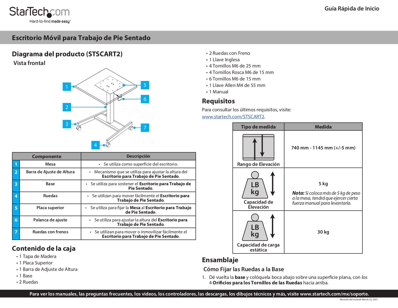 StarTech STSCART2 Quick Start Guide