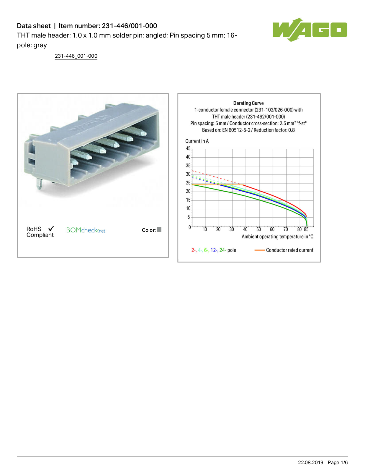 Wago 231-446/001-000 Data Sheet