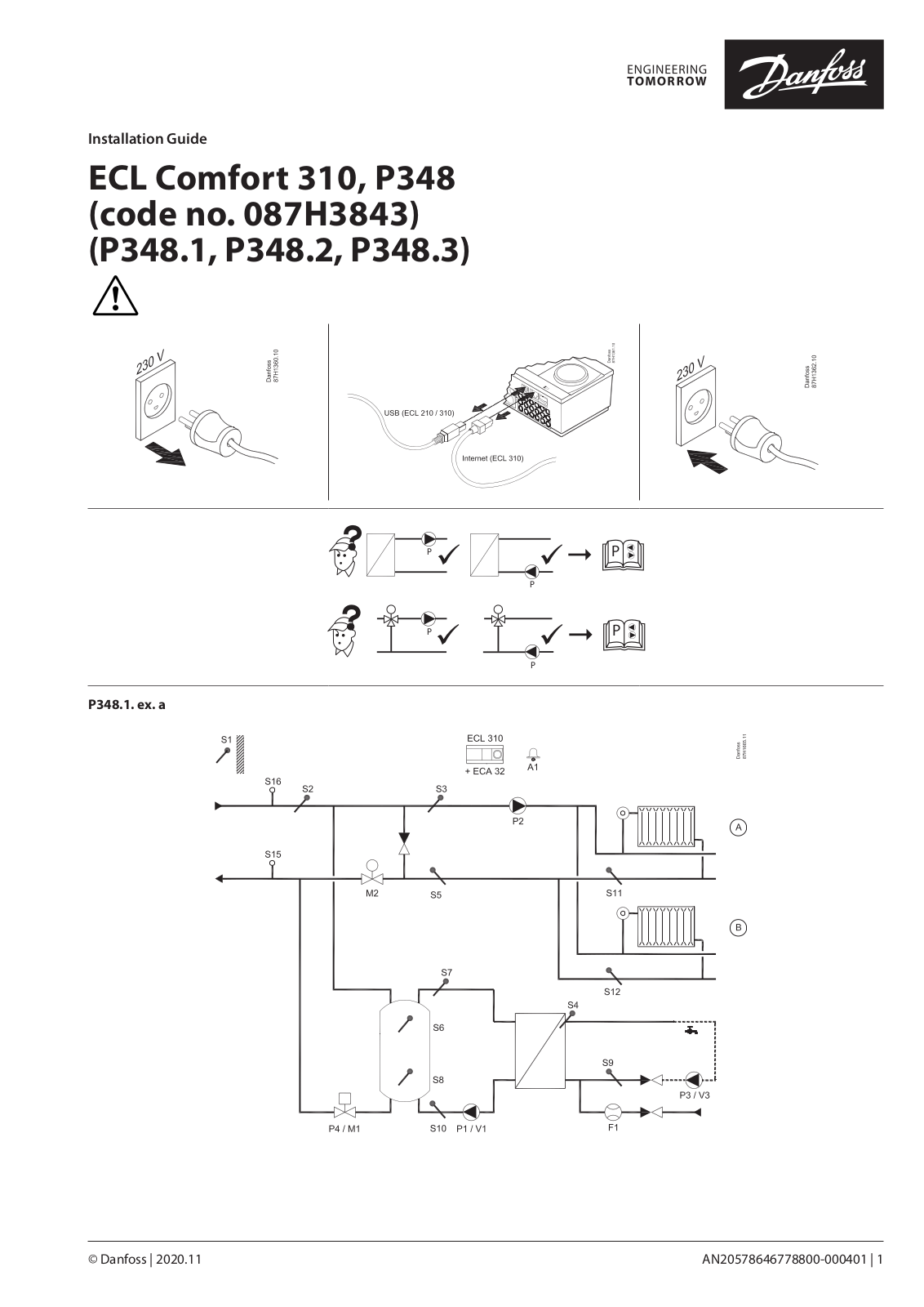 Danfoss P348 Installation guide