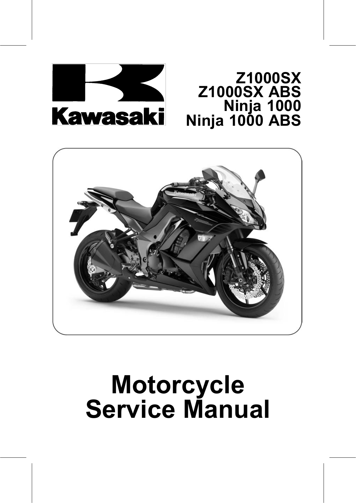 KAWASAKI Z 1000 SX User Manual