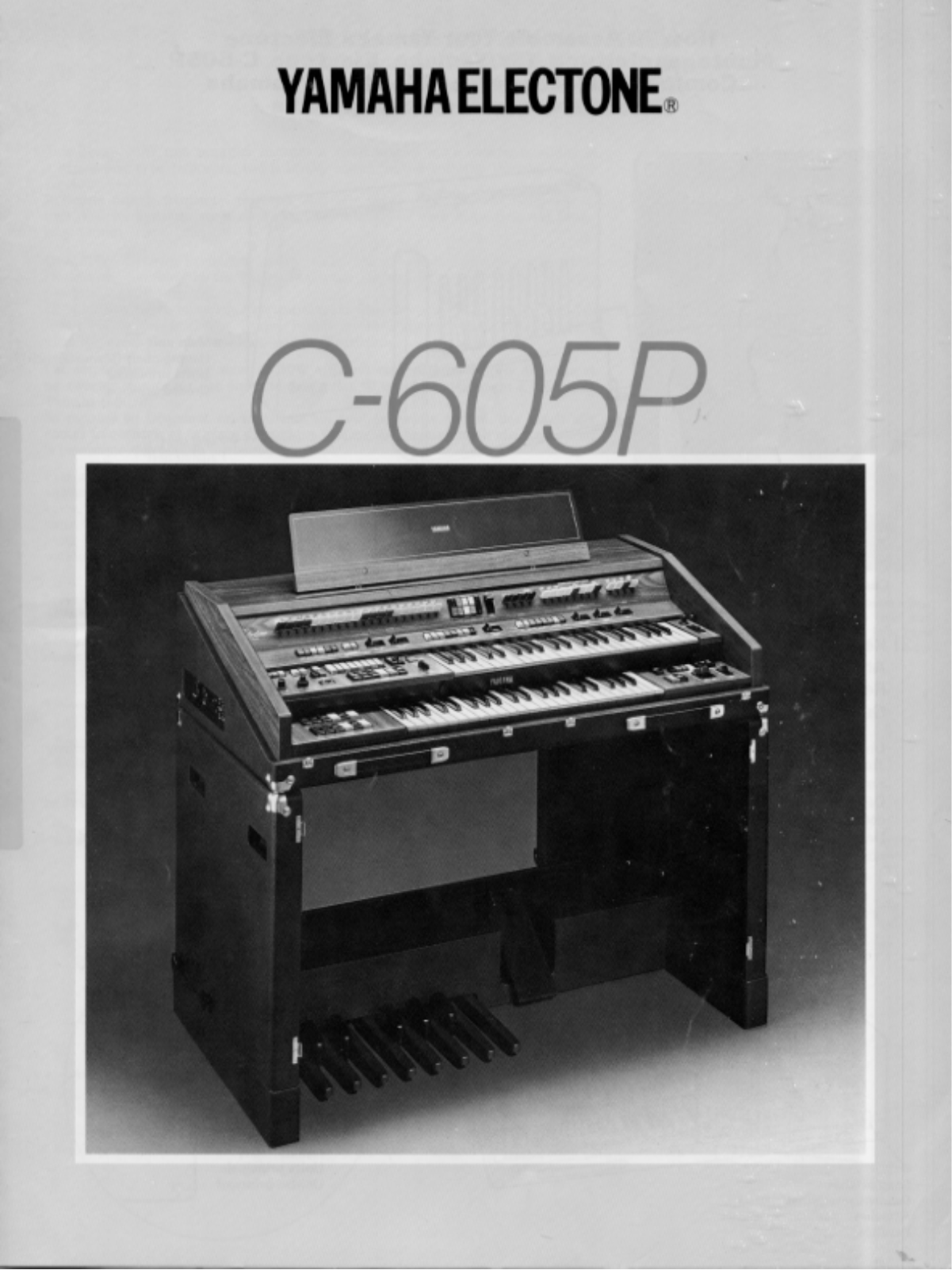 Yamaha C605P, C605PE User Manual