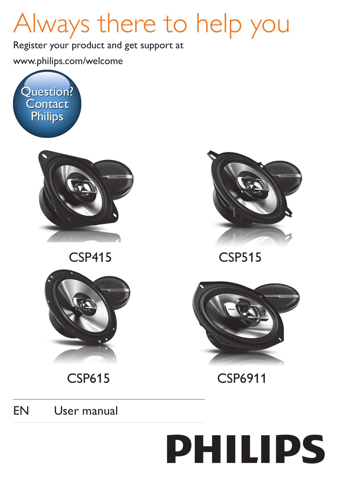 Philips CSP6911, CSP615, CSP515, CSP415 Owner's Manual