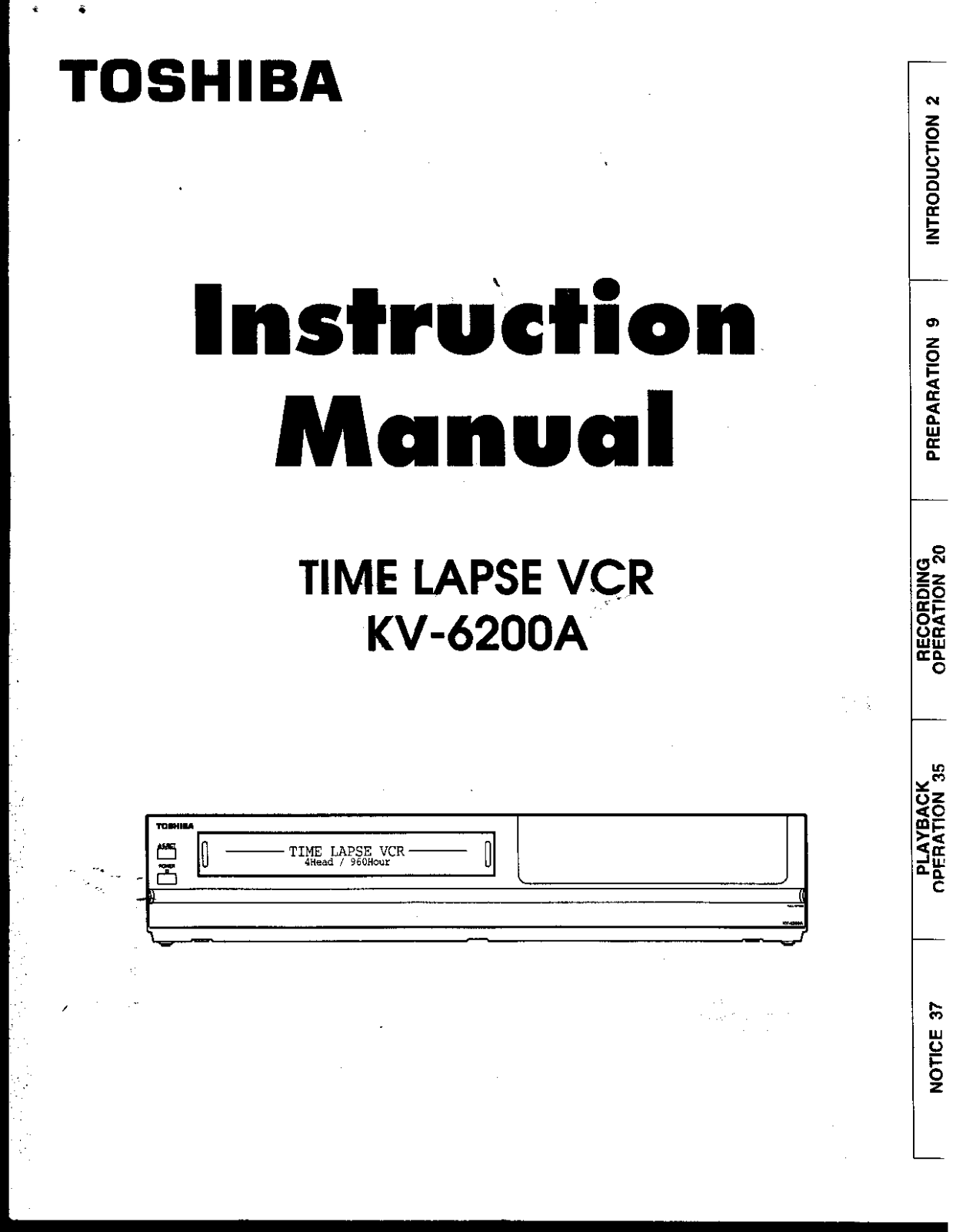 Toshiba KV-6200A User Manual