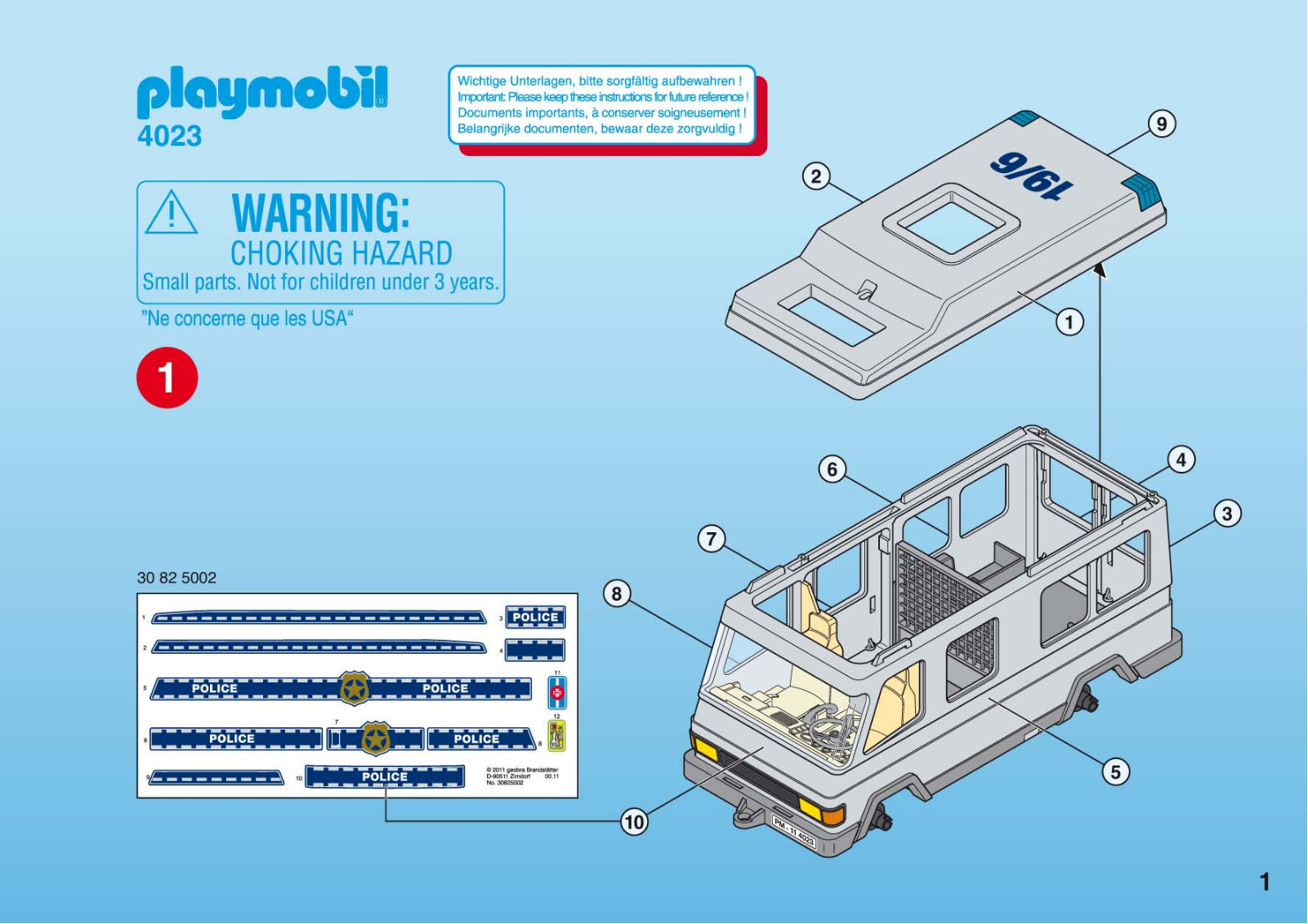 Playmobil 4023 Instructions