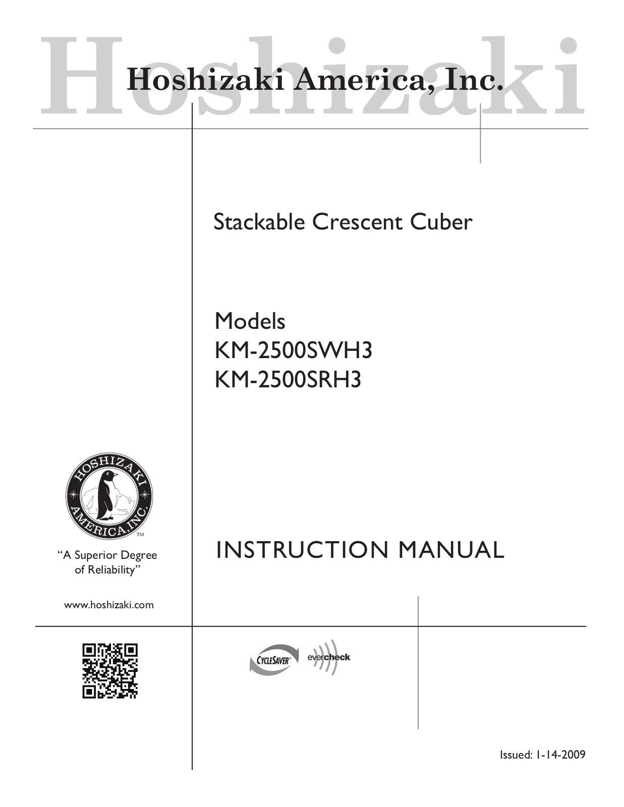 Hoshizaki KM2500SRH3 Installation