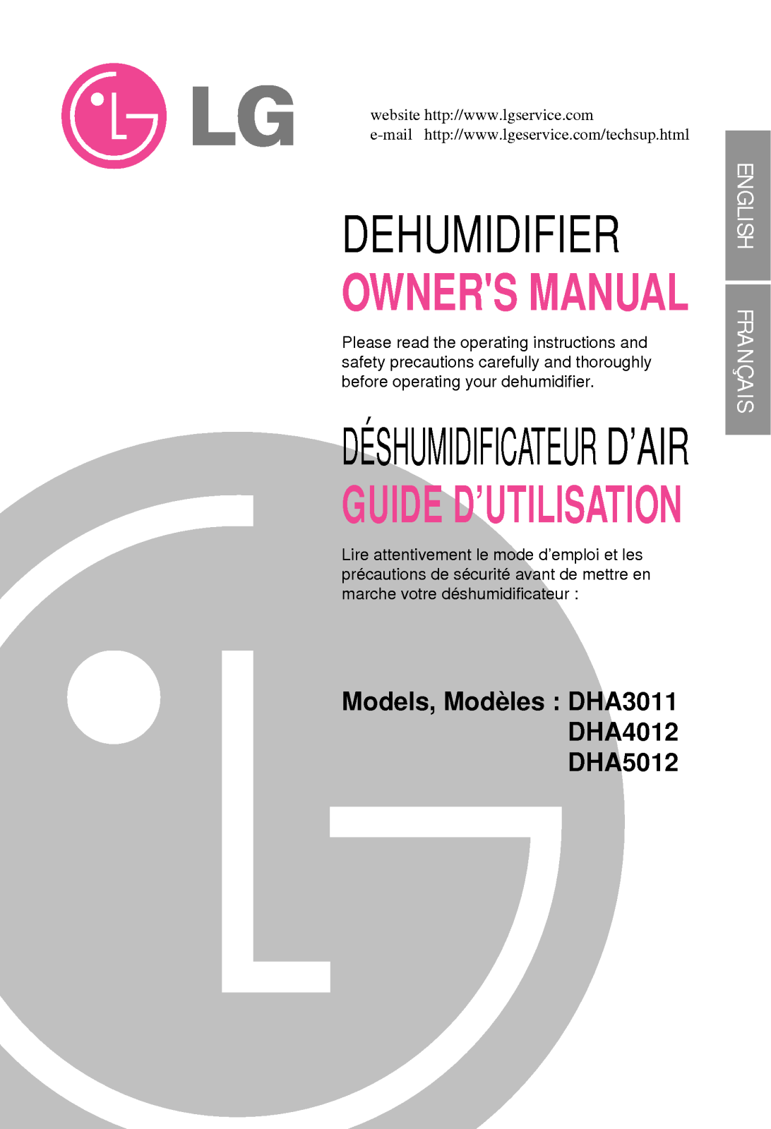 LG 25841, DH4010B User Manual