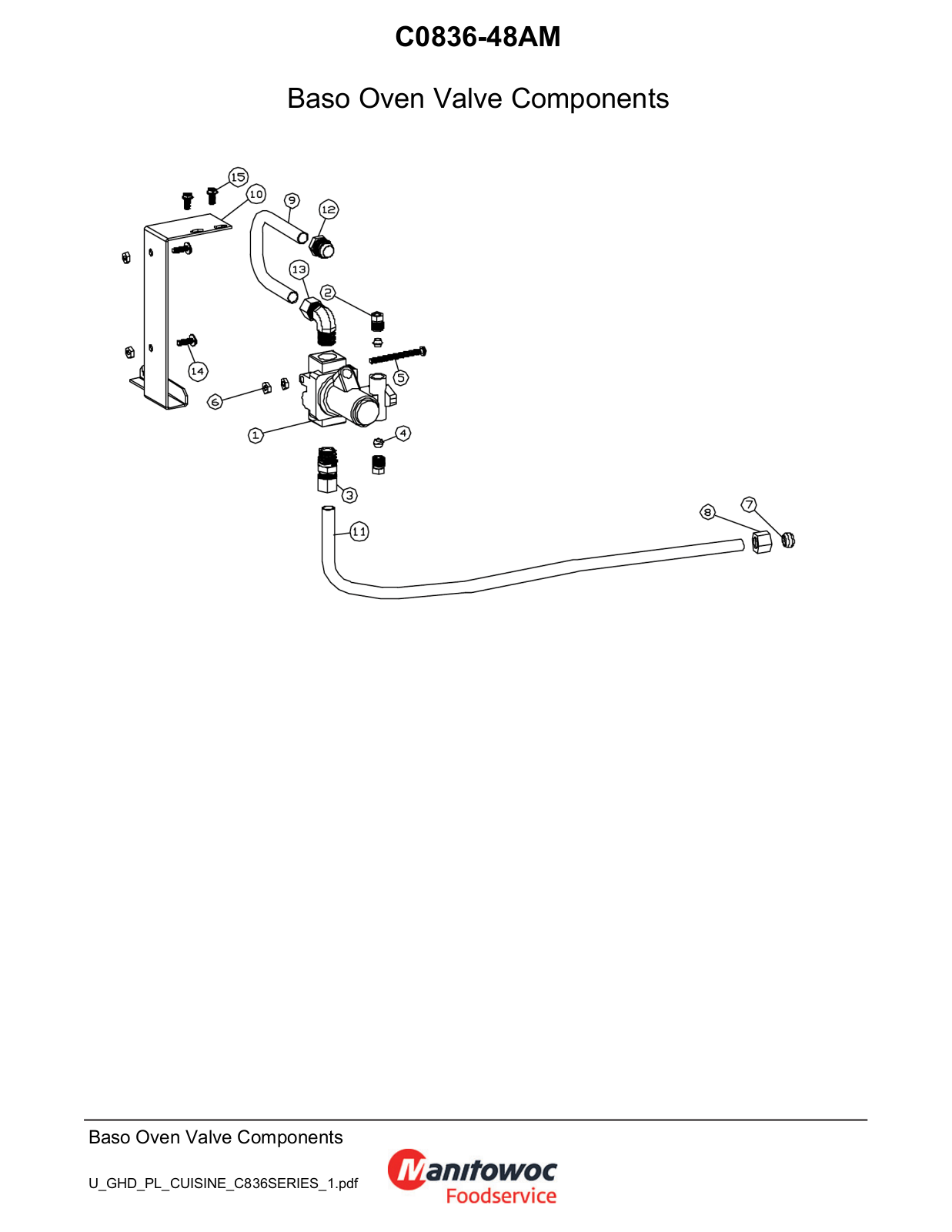 US Range C0836-48AM Parts List