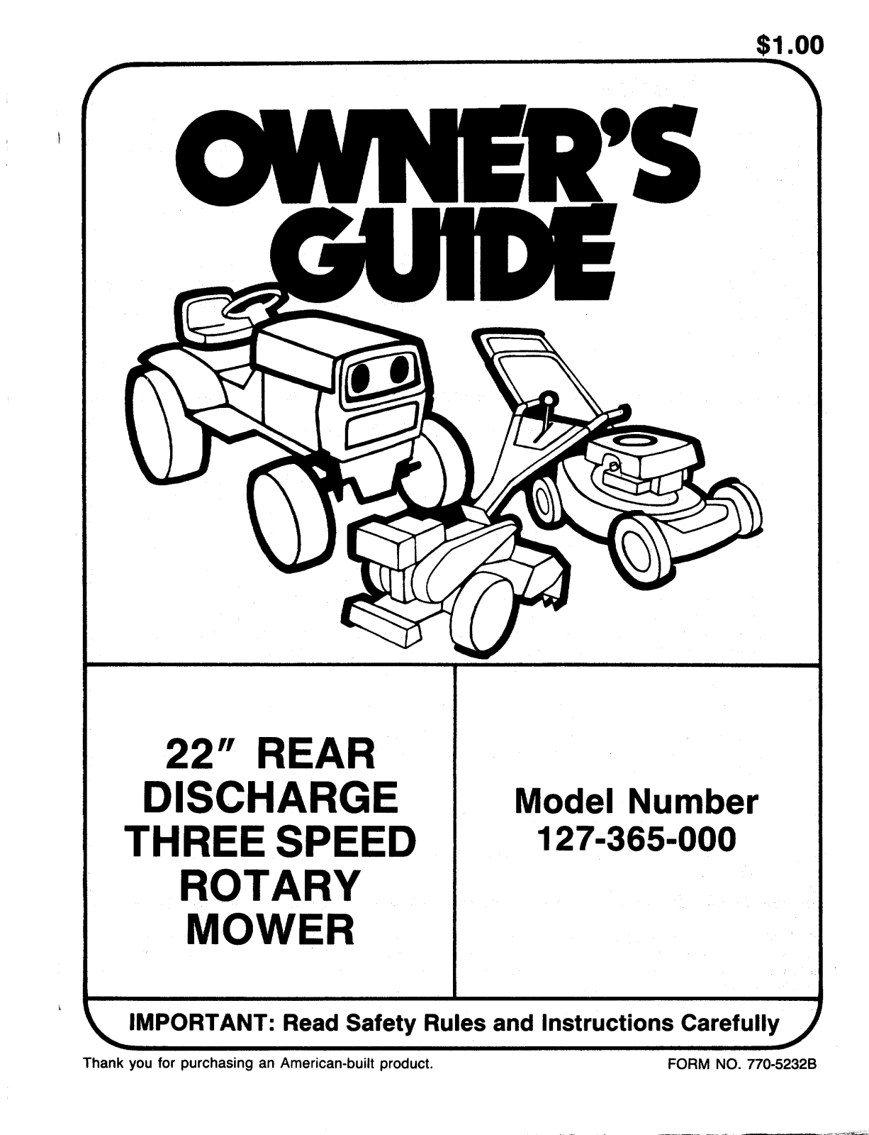 MTD 127-365-000 User Manual