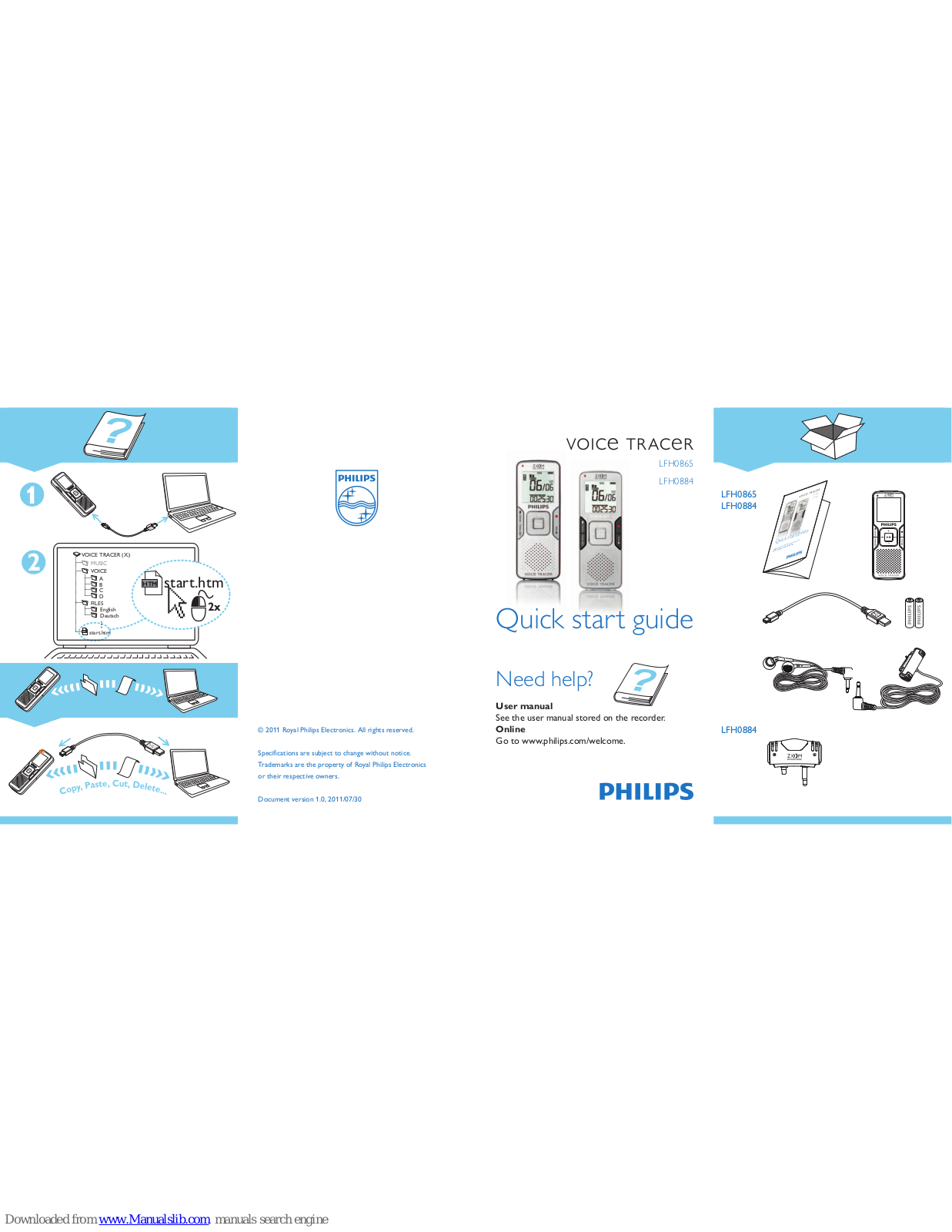 Philips LFH0884/00, LFH0865/00, LFH0865, LFH0884, LFH0884/27 Quick Start Manual - ManualMachine.com