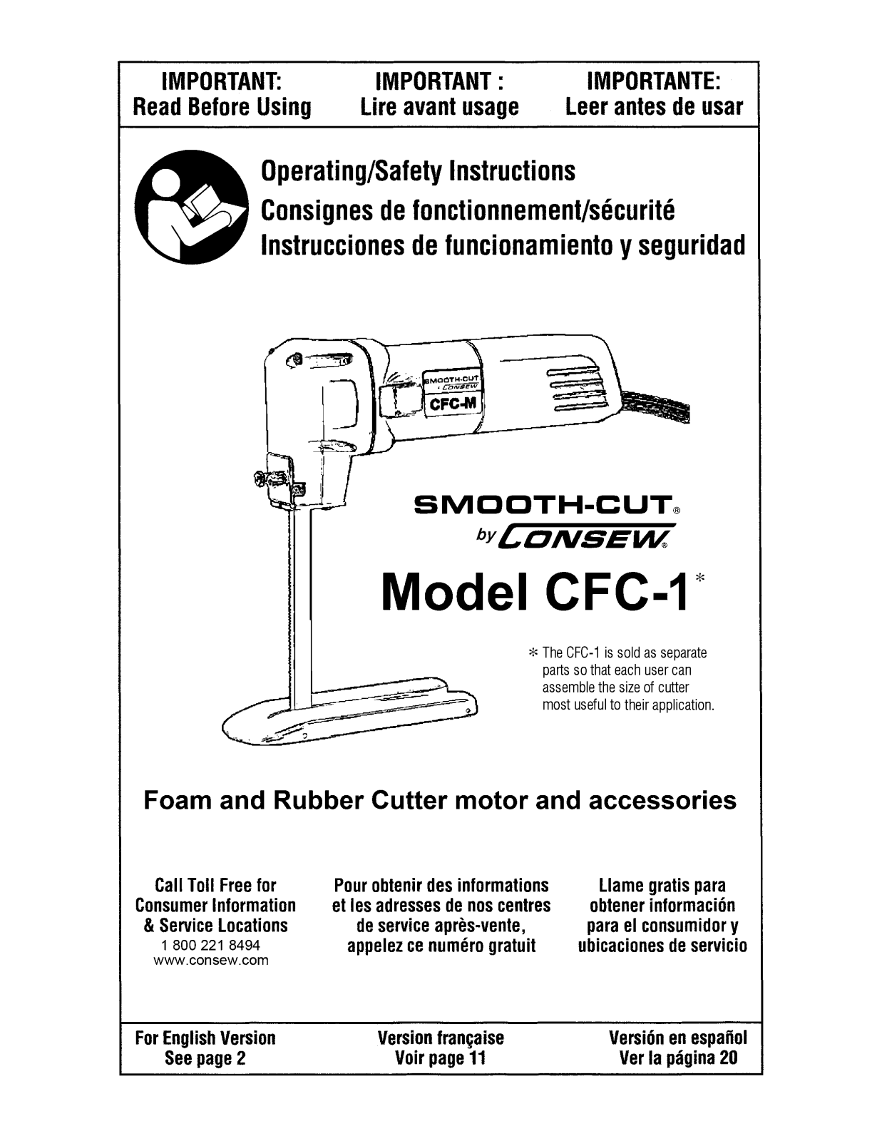 CONSEW CFC-1 Operating Instruction