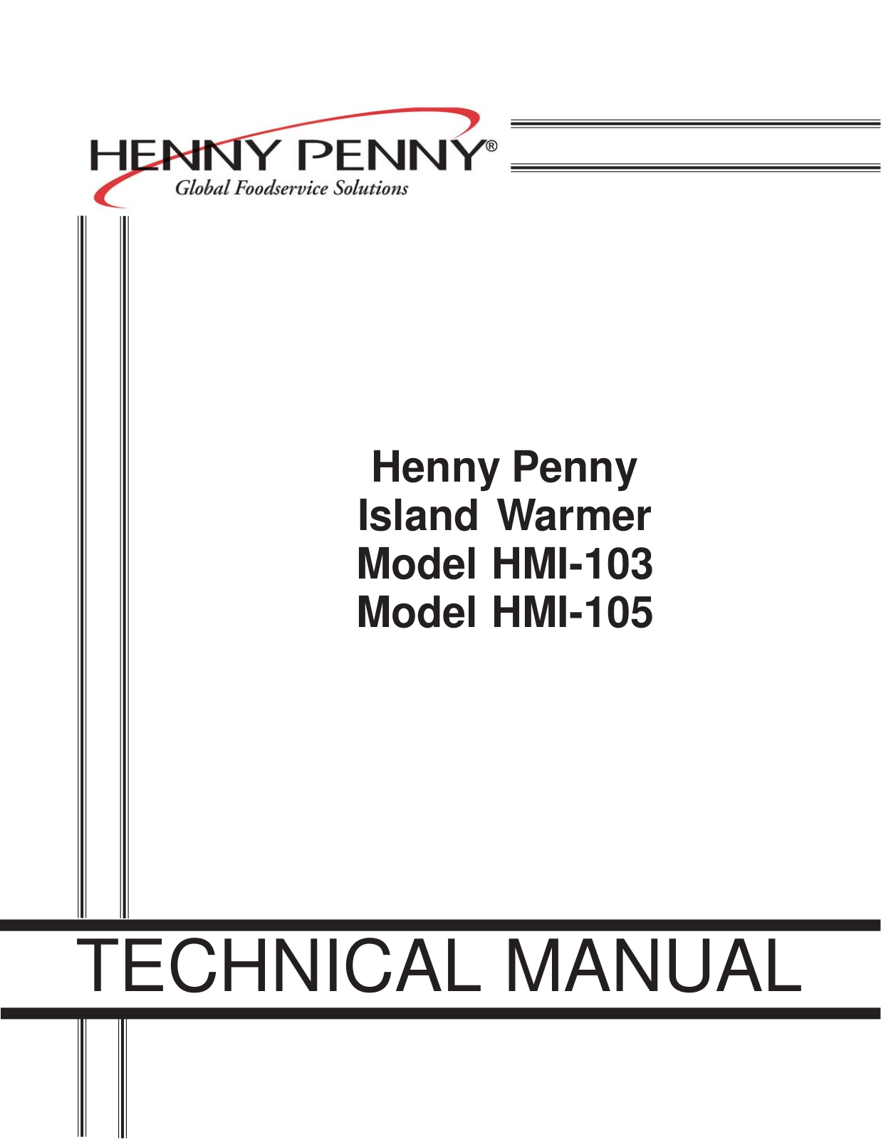 Henny Penny HMI-103, HMI-105 Service Manual