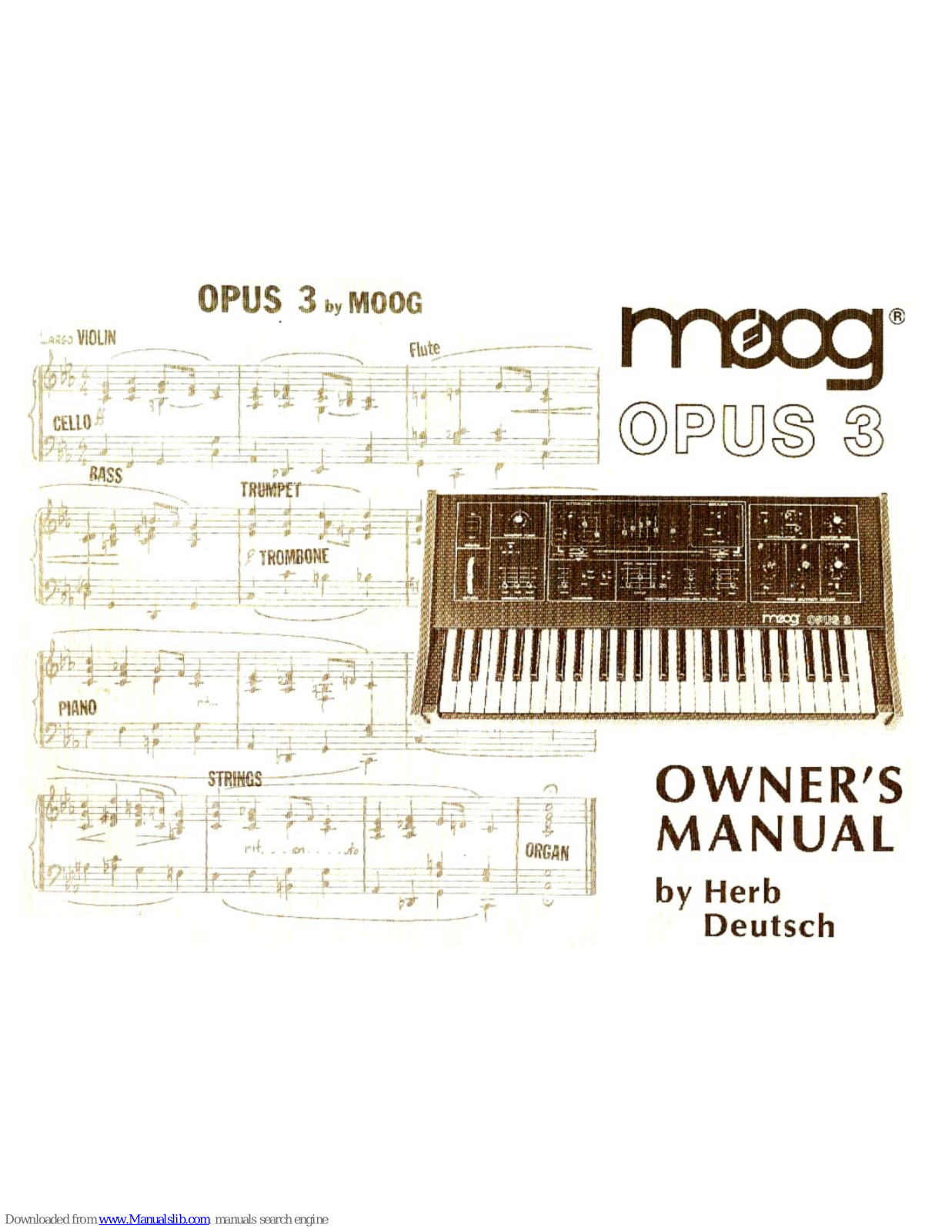 Moog opus 3 Owner's Manual