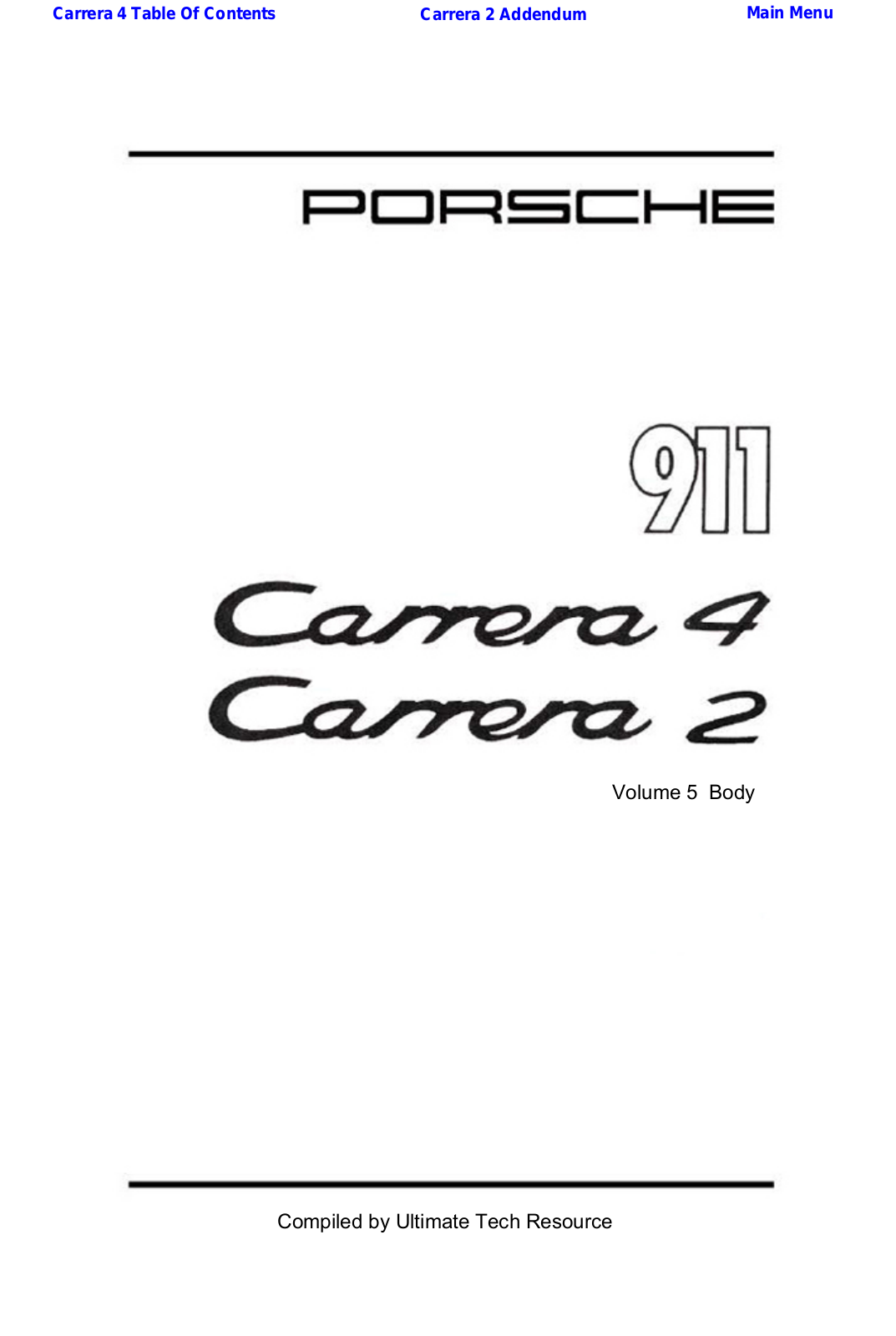 Porsche CARRERA 2 VOLUME 2 User Manual