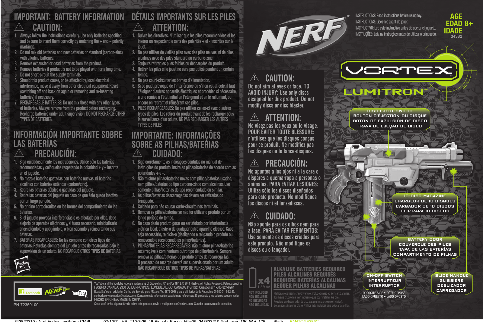 HASBRO Nerf Vortex Lumitron User Manual - ManualMachine.com