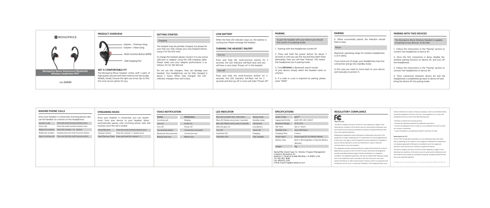 Monoprice 34440 User Manual