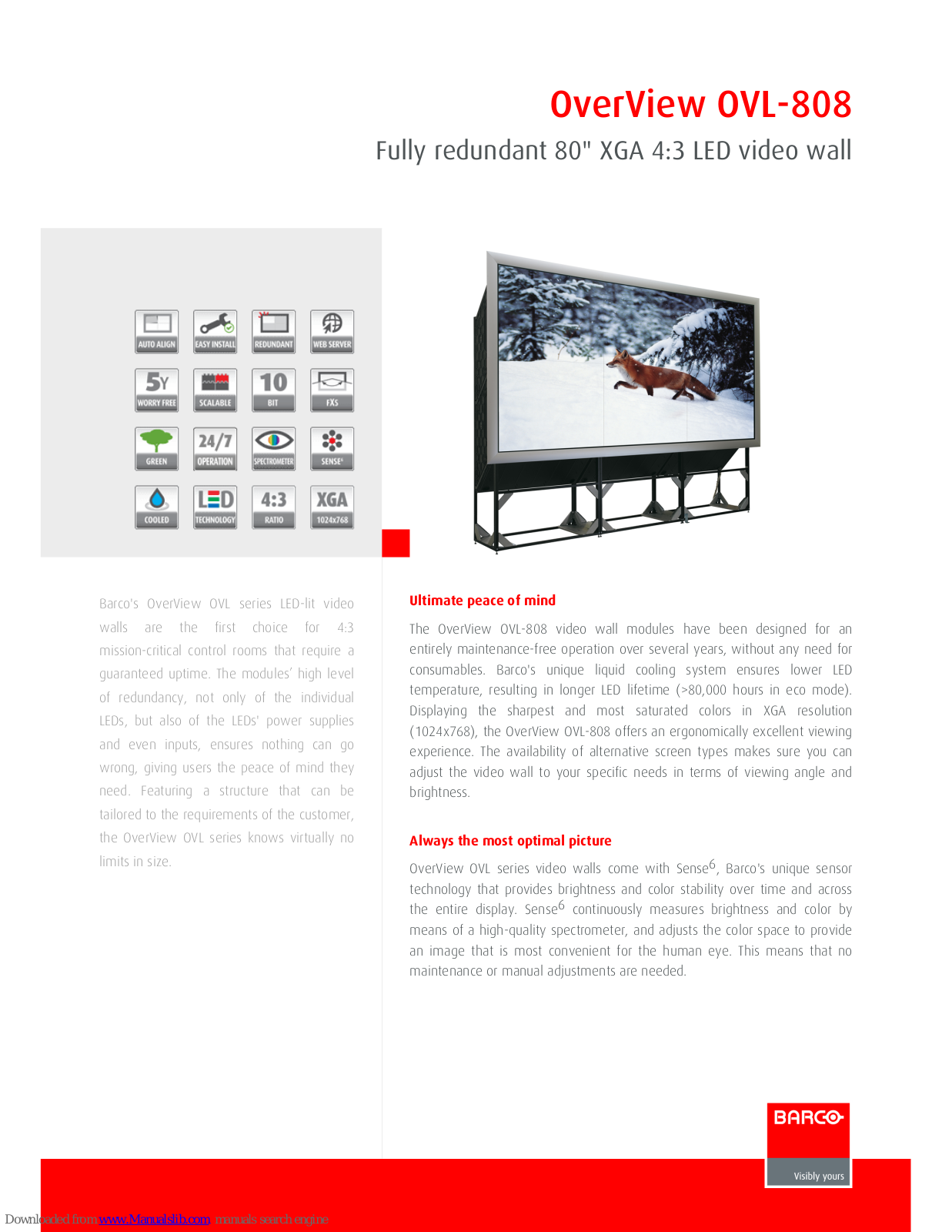 Barco OverView OVL­808 Features - ManualMachine.com