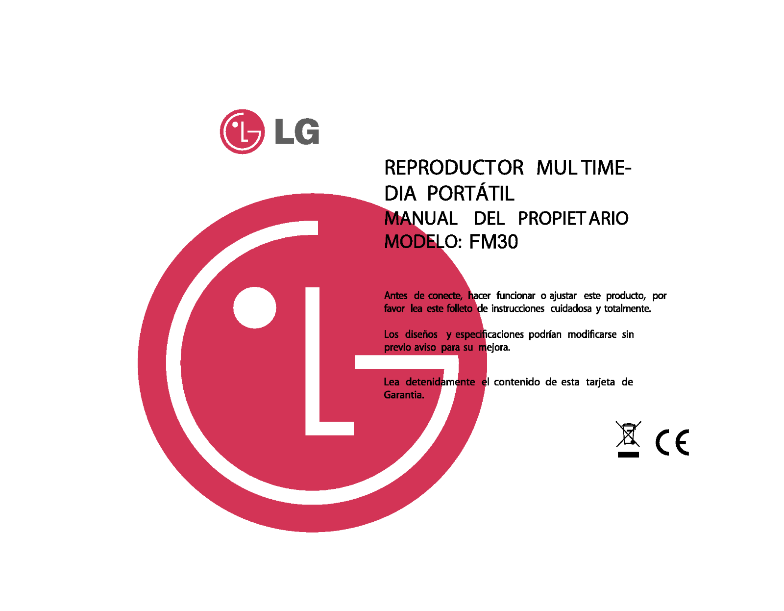 Lg MF-FM30S1K User Manual