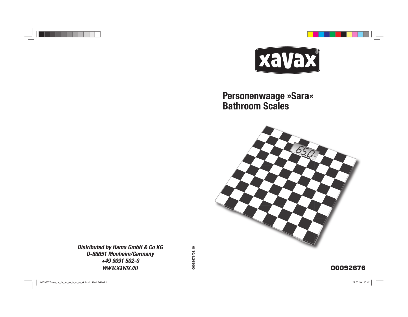 XAVAX Sara 92676 User Manual