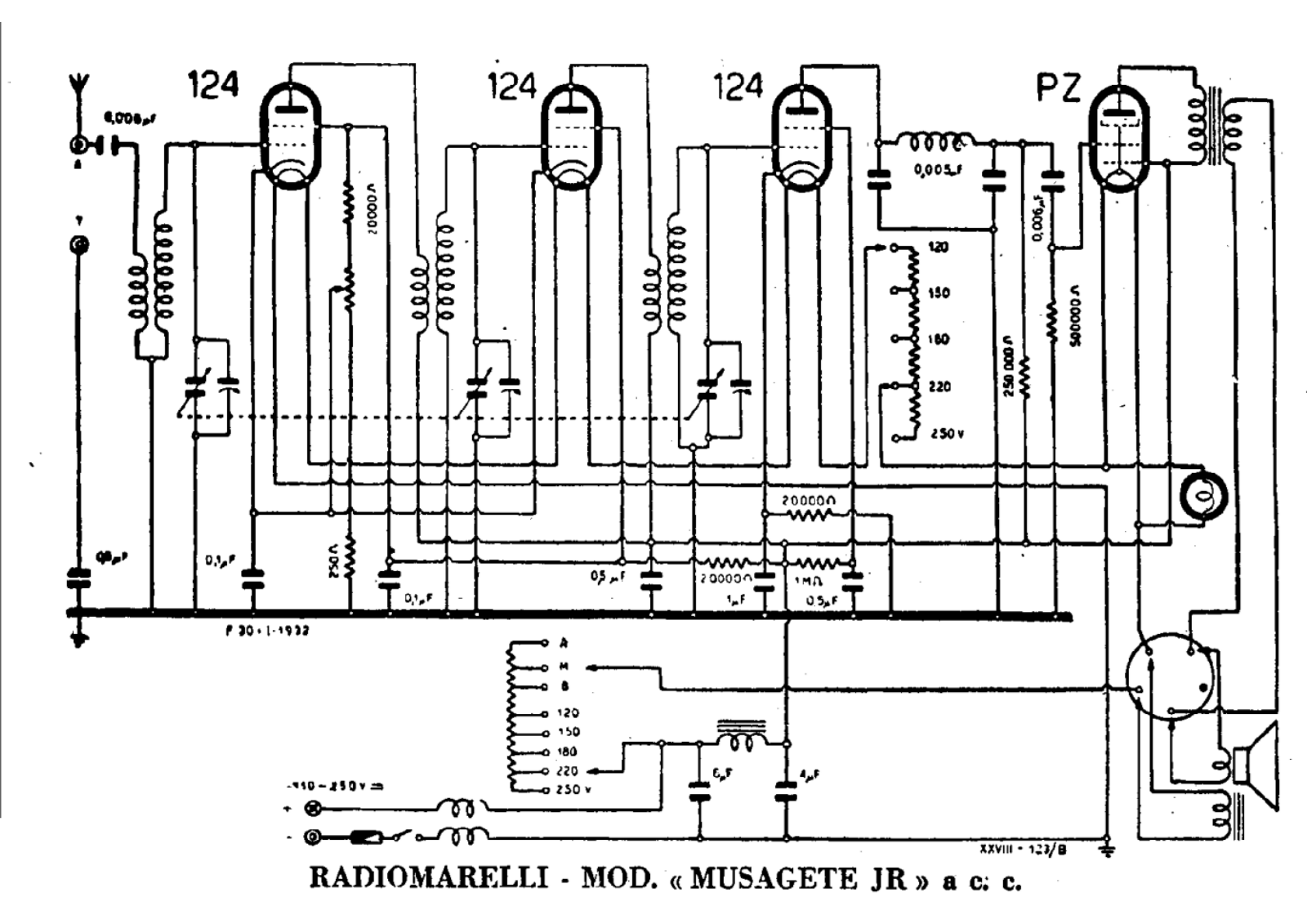 Radiomarelli musegete jr schematic